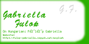 gabriella fulop business card