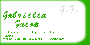 gabriella fulop business card